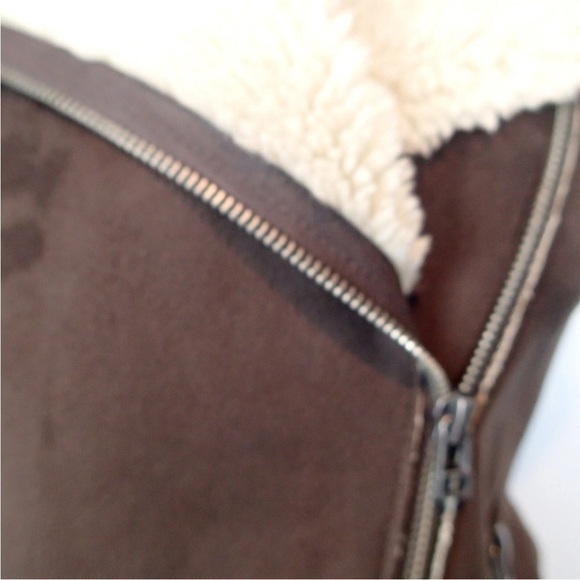 🆕 VELVET BY GRAHAM & SPENCER brown Faux Lamb Fur Vest Jacket Size large - Picture 9 of 14